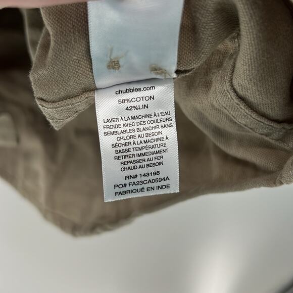 Chubbies Men's The Expert Canvas Friday Shirt - Tan - XL - NWT - Picture 7 of 9